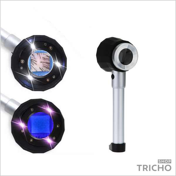 Лупа для визуальной оценки плотности волос с LED и УФ-подсветкой, шкалой 1&times;1 см 1102 фото