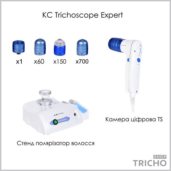 Трихоскоп с АІ для ПК / ноутбука, КС Hair Polarizer, комплектация "Expert" 1010 фото